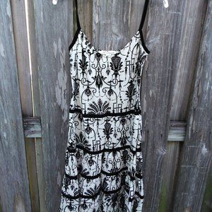 Diane Von Furstenberg Alexi silk dress velvet trim